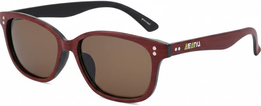 Поляризованные солнцезащитные очки для подростков – линзы UV400 с цветным зеркальным покрытием, матовая круглая оправа, для маленьких лиц – для велоспорта и активного отдыха AEANU, Wood Graint Frame/Brown Lens
Поляризованные солнцезащитные очки для подростков – линзы UV400 с цветным зеркальным покрытием, матовая круглая оправа, для маленьких лиц – для велоспорта и активного отдыха AEANU, Wood Graint Frame/Brown Lens