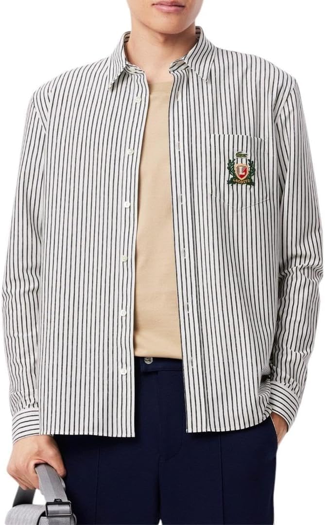 Lacoste мужская длинная рубашка из Франции в полоску, White & Abysm
Lacoste мужская длинная рубашка из Франции в полоску, White & Abysm