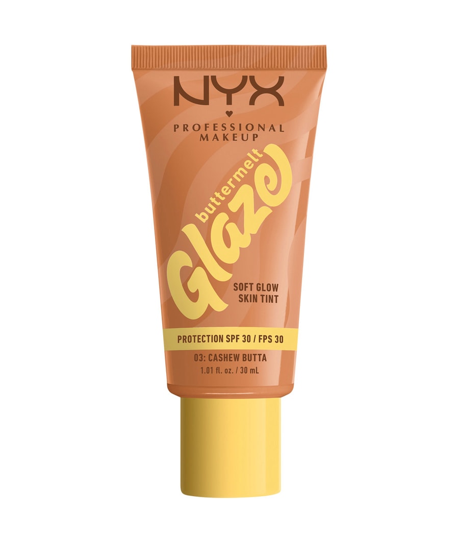 Жидкая основа NYX Professional Makeup Buttermelt Glaze Soft Glow Skin Tint SPF 30, Nr. 3 - Cashew Butta, 30 ml
Жидкая основа NYX Professional Makeup Buttermelt Glaze Soft Glow Skin Tint SPF 30, Nr. 3 - Cashew Butta, 30 ml