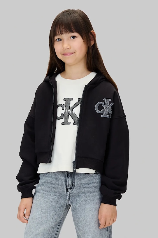 Детская хлопковая толстовка Calvin Klein Jeans, черный
Детская хлопковая толстовка Calvin Klein Jeans, черный