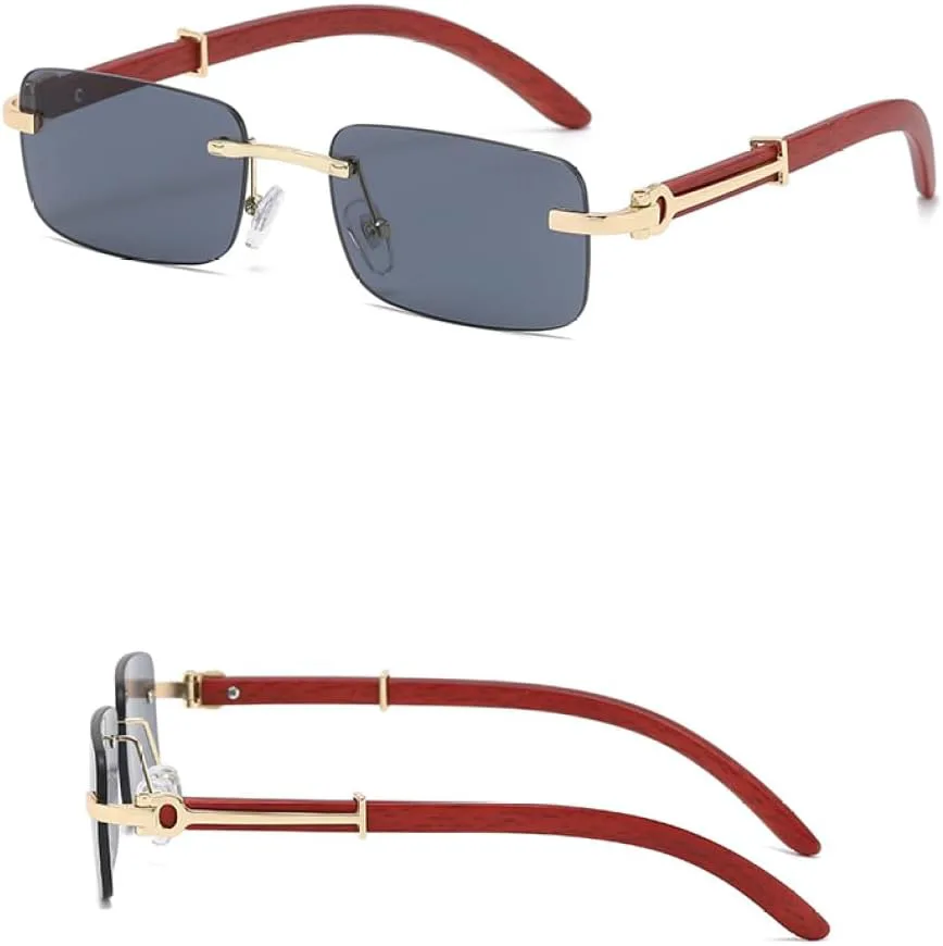 Модные прямоугольные солнцезащитные очки без оправы для женщин, винтажные очки в ретро-стиле с деревянной оправой, градиентные солнцезащитные очки UV400 MTZJH, Brown
Модные прямоугольные солнцезащитные очки без оправы для женщин, винтажные очки в ретро-стиле с деревянной оправой, градиентные солнцезащитные очки UV400 MTZJH, Brown