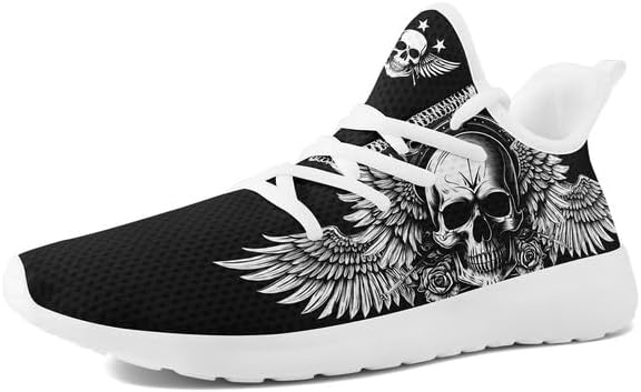 Кроссовки AWSOLE Fashion с черепом для мужчин и женщин, стильные унисекс, шнуровка, комфортные, дышащие, легкие, готические, белый/черный
Кроссовки AWSOLE Fashion с черепом для мужчин и женщин, стильные унисекс, шнуровка, комфортные, дышащие, легкие, готические, белый/черный