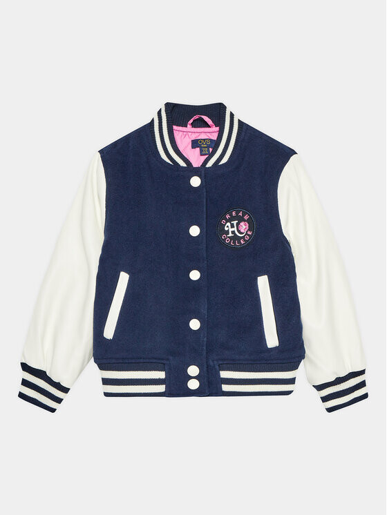 Бомбер стандартного кроя Ovs, синий
Бомбер стандартного кроя Ovs, синий