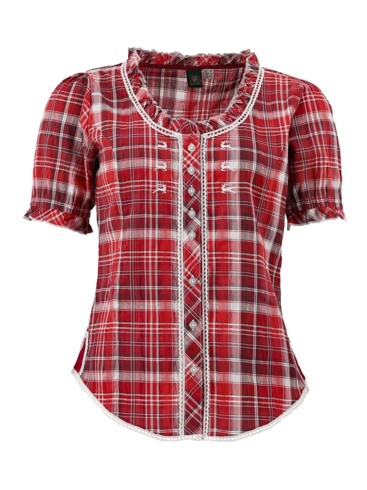 Традиционная блузка смусу средне-красного цвета OS-Trachten
Традиционная блузка смусу средне-красного цвета OS-Trachten