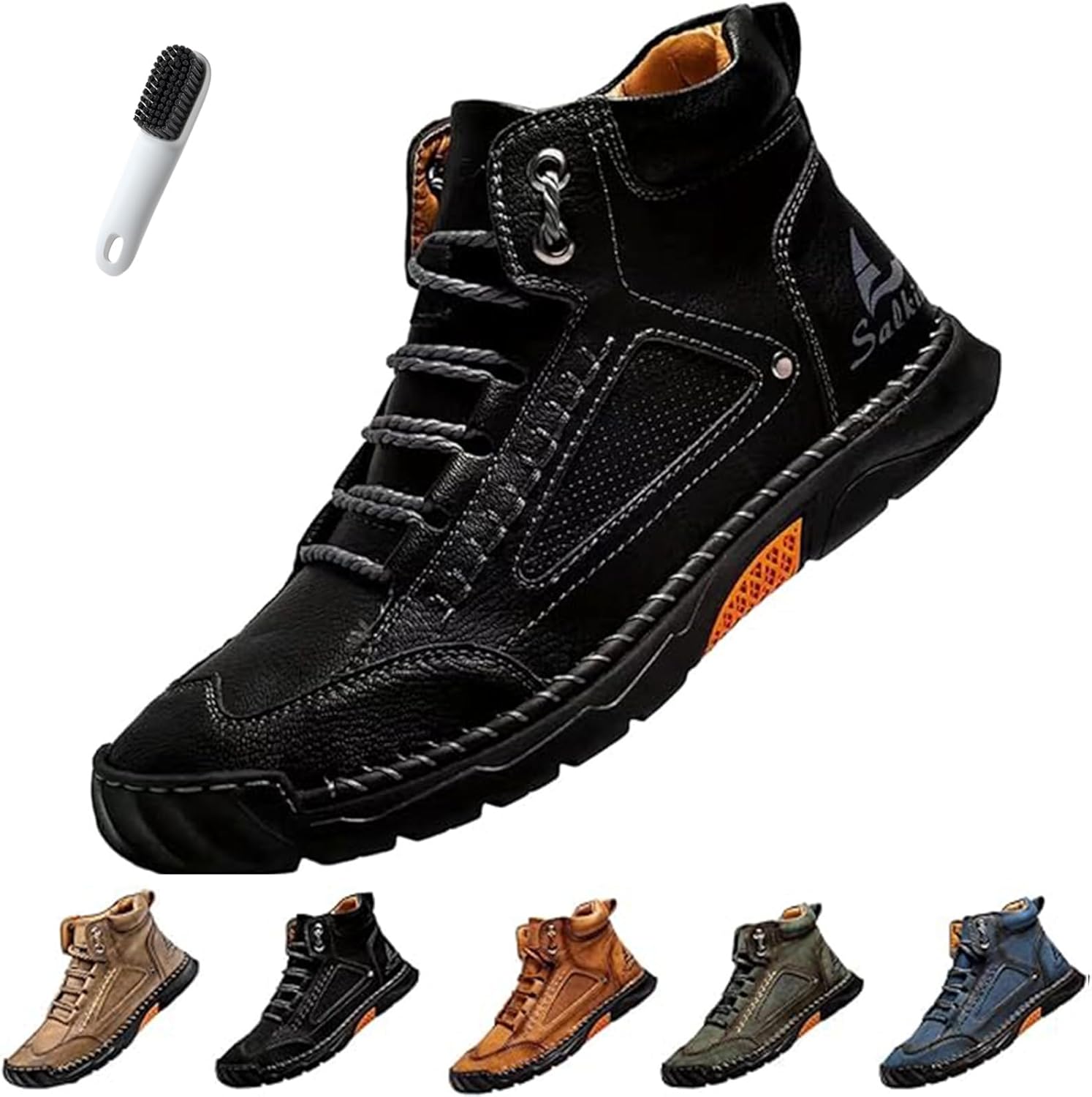 Мужские ботинки, ручной работы из кожи, удобные водонепроницаемые ботинки с поддержкой свода для походов и трекинга на открытом воздухе Biliker, черный
Мужские ботинки, ручной работы из кожи, удобные водонепроницаемые ботинки с поддержкой свода для походов и трекинга на открытом воздухе Biliker, черный