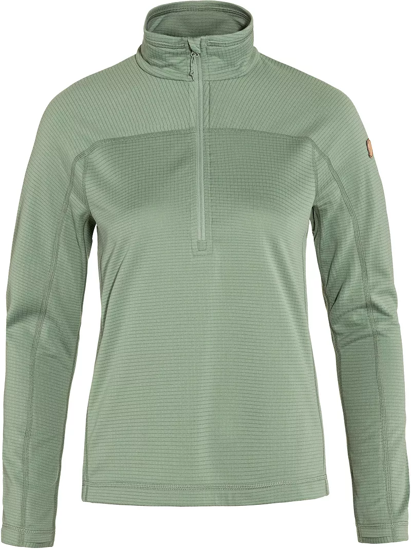 Женский флисовый свитер Fjallraven Abisko Lite с полумолнией до половины, цвет Misty Green
Женский флисовый свитер Fjallraven Abisko Lite с полумолнией до половины, цвет Misty Green