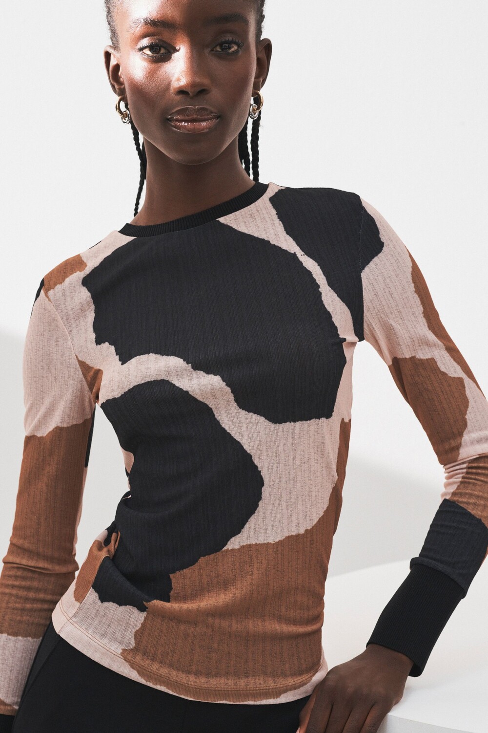 Текстурированная блузка с длинными рукавами Next, черный
Текстурированная блузка с длинными рукавами Next, черный