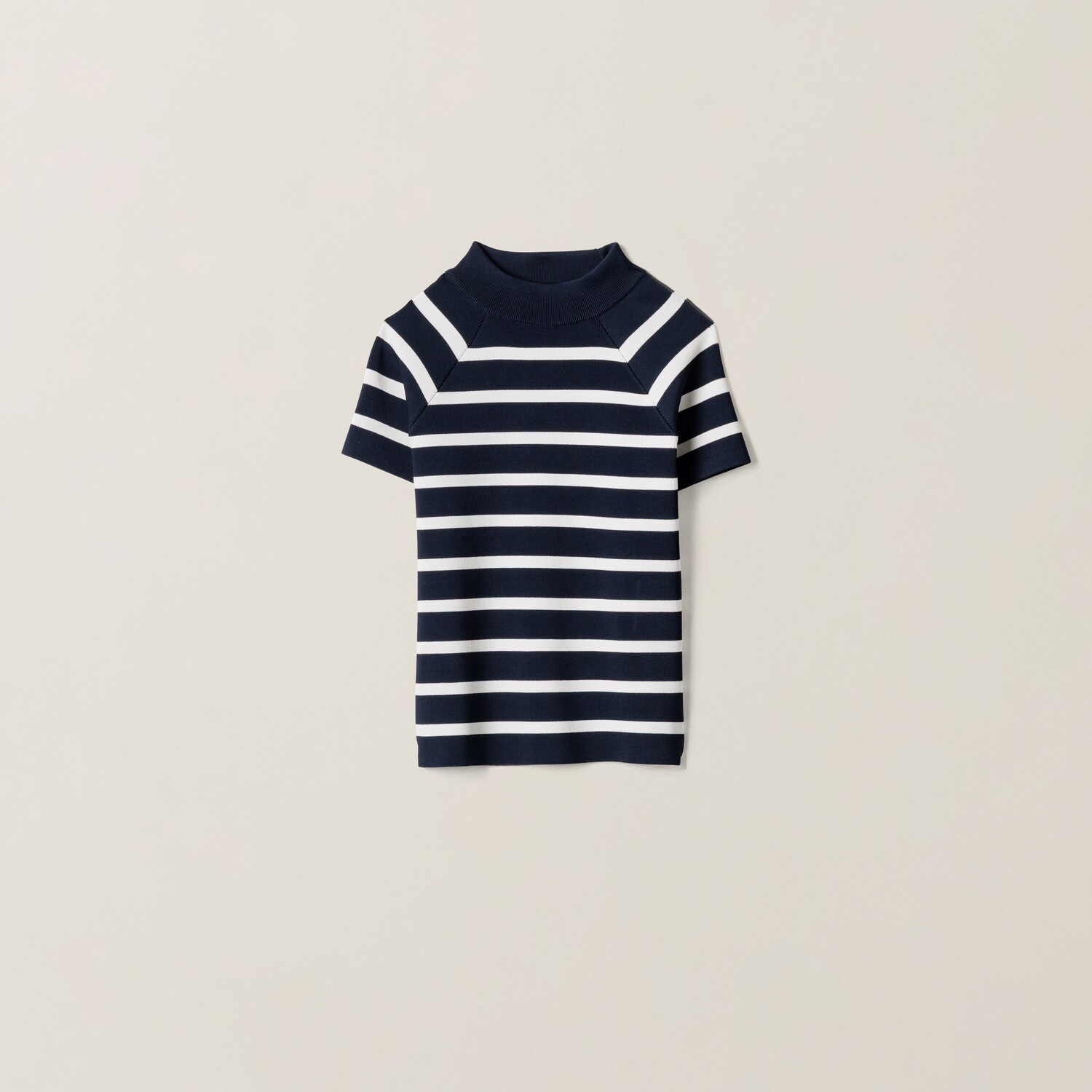 Полосатый свитер с воротником-стойкой MIU MIU, синий/натуральный
Полосатый свитер с воротником-стойкой MIU MIU, синий/натуральный