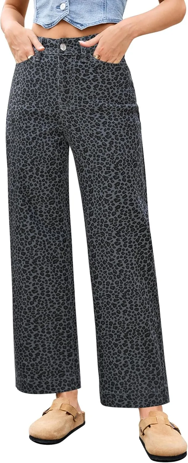 Wide Leg Jeans для женщин, высокие, эластичные, леопардовый принт LookbookStore
Wide Leg Jeans для женщин, высокие, эластичные, леопардовый принт LookbookStore