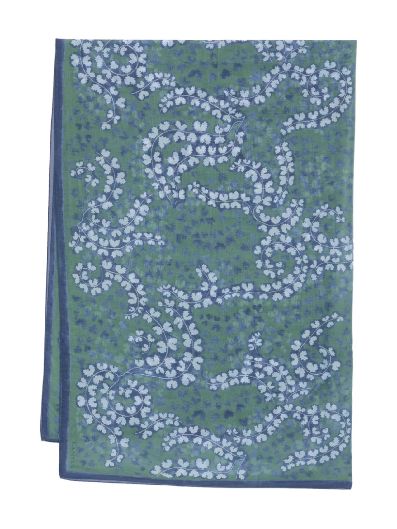 Хлопковый шарф с принтом папоротника от Lanvin, зеленый
Хлопковый шарф с принтом папоротника от Lanvin, зеленый