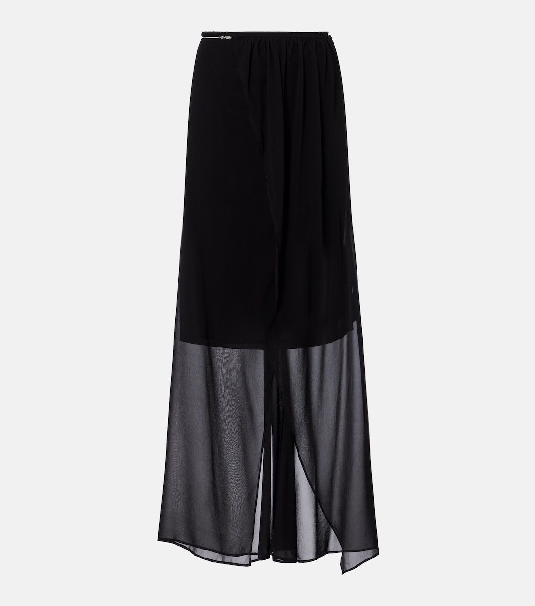 Шелковая юбка-обертка из жоржета с цепочкой Christopher Esber, черный
Шелковая юбка-обертка из жоржета с цепочкой Christopher Esber, черный