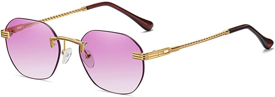 Женские солнцезащитные очки без оправы из золотистого металла, безрамочные солнцезащитные очки с градиентными линзами, синие солнцезащитные очки для мужчин с защитой от УФ-излучения UV400 VFDHN, Gold With Purple
Женские солнцезащитные очки без оправы из золотистого металла, безрамочные солнцезащитные очки с градиентными линзами, синие солнцезащитные очки для мужчин с защитой от УФ-излучения UV400 VFDHN, Gold With Purple