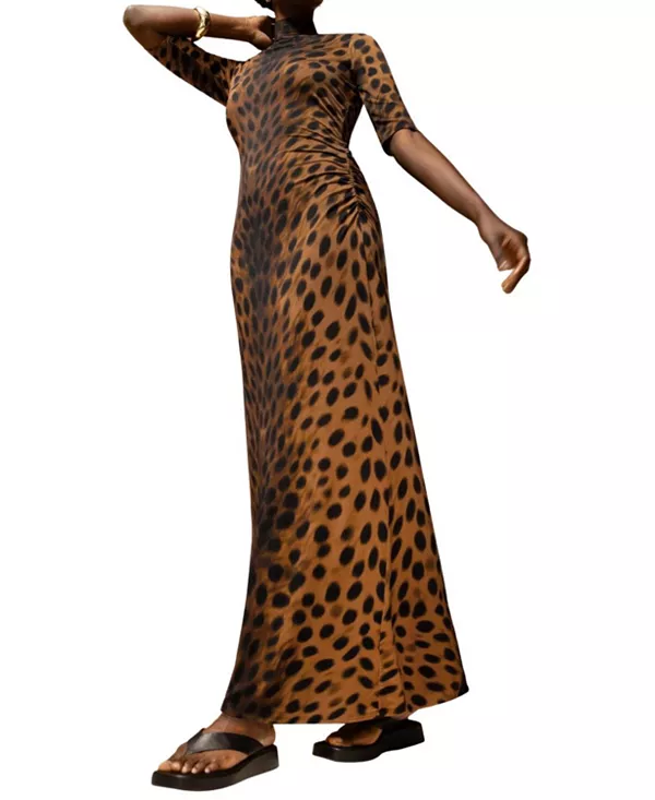 Платье-Джерси с высоким воротником Ro&Zo, коричневый
Платье-Джерси с высоким воротником Ro&Zo, коричневый