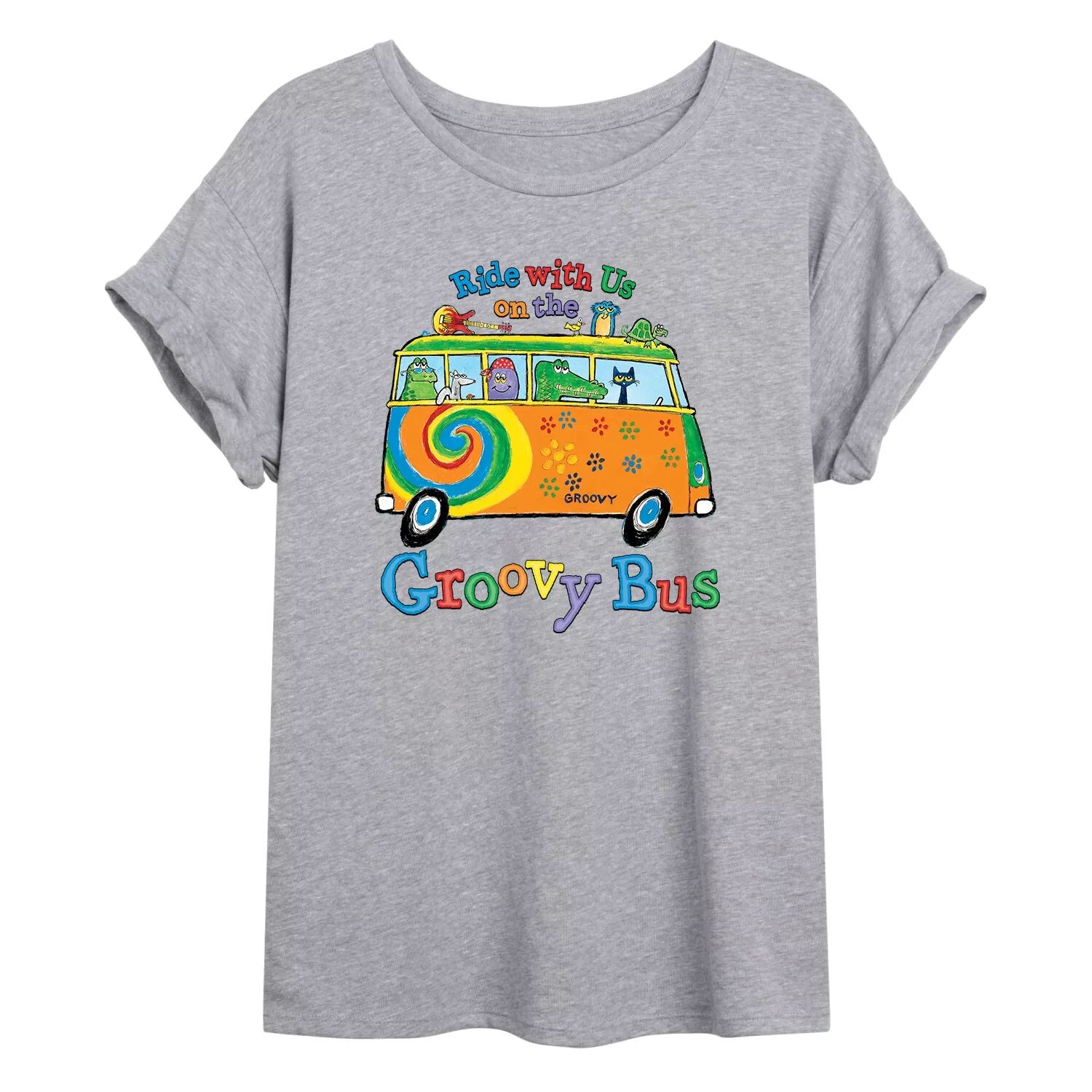 Большая футболка с рисунком кота Пита для юниоров "Groovy Bus" Licensed Character
Большая футболка с рисунком кота Пита для юниоров "Groovy Bus" Licensed Character