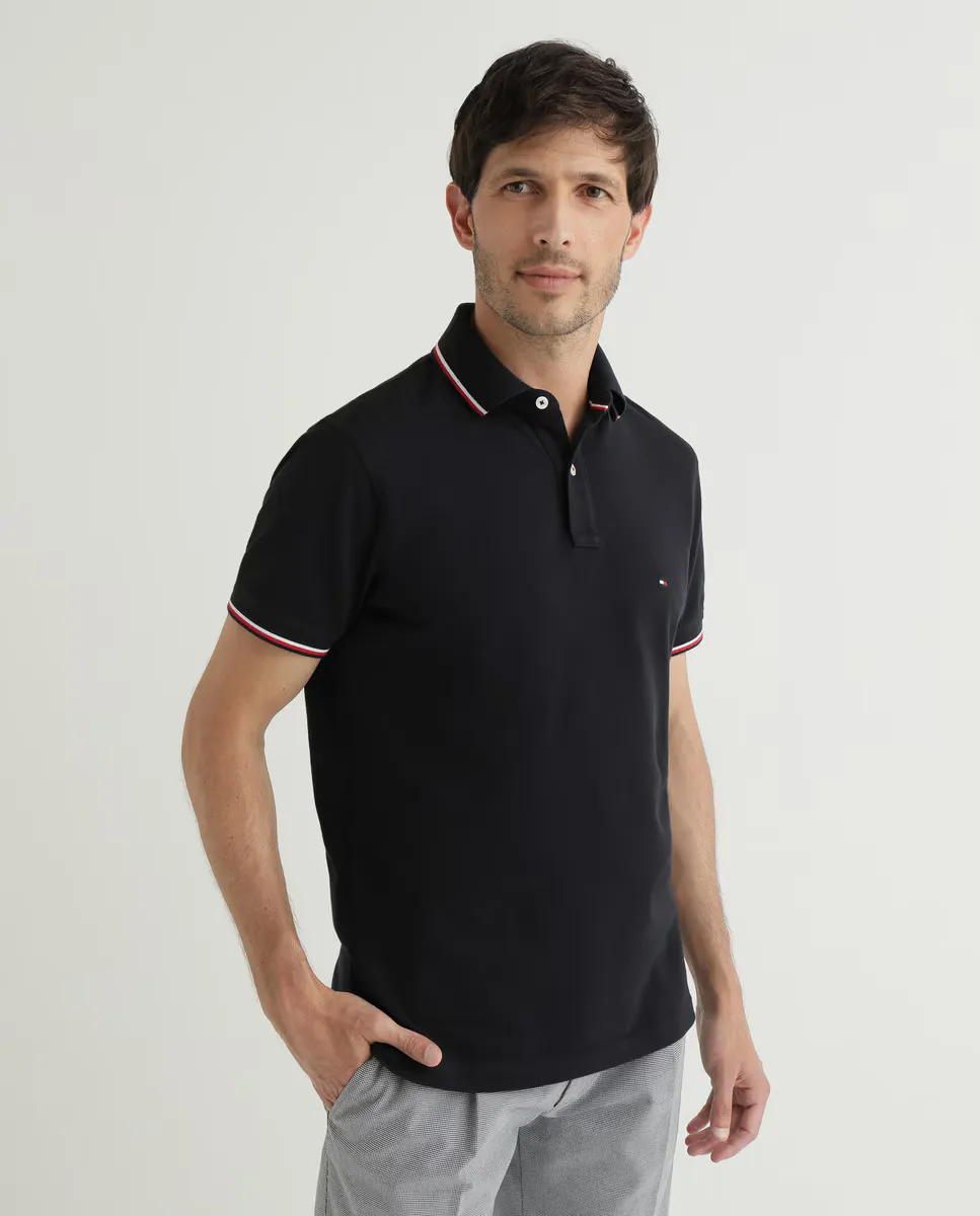 Мужская узкая синяя рубашка-поло из пике с короткими рукавами Tommy Hilfiger, темно-синий
Мужская узкая синяя рубашка-поло из пике с короткими рукавами Tommy Hilfiger, темно-синий