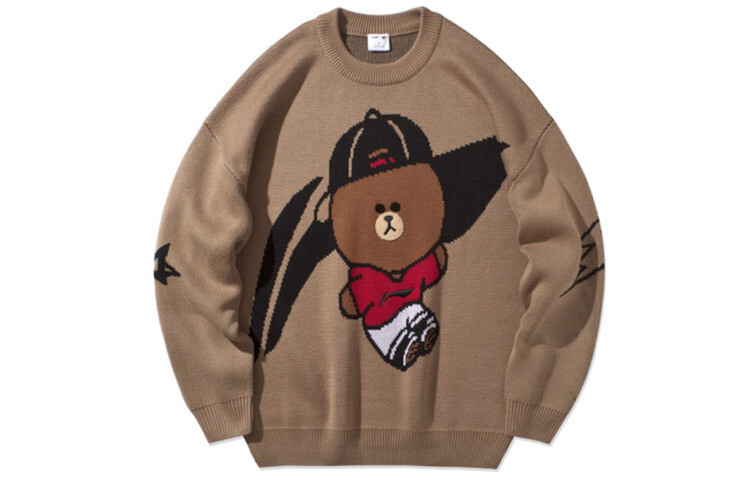 Line Friends X Свитер унисекс темно-коричневый Lining, коричневый 
Line Friends X Свитер унисекс темно-коричневый Lining, коричневый