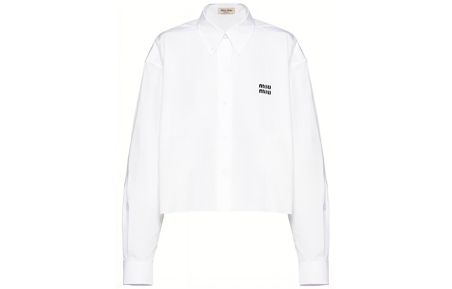 Укороченный топ Miu Miu, белый
Укороченный топ Miu Miu, белый