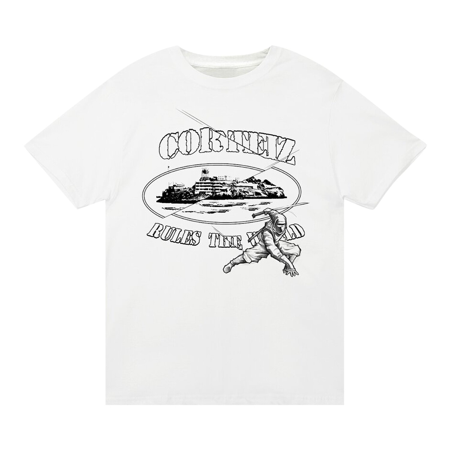 Футболка Corteiz Ninja Alcatraz, белая, Белый, Футболка Corteiz Ninja Alcatraz, белая
Футболка Corteiz Ninja Alcatraz, белая, Белый, Футболка Corteiz Ninja Alcatraz, белая