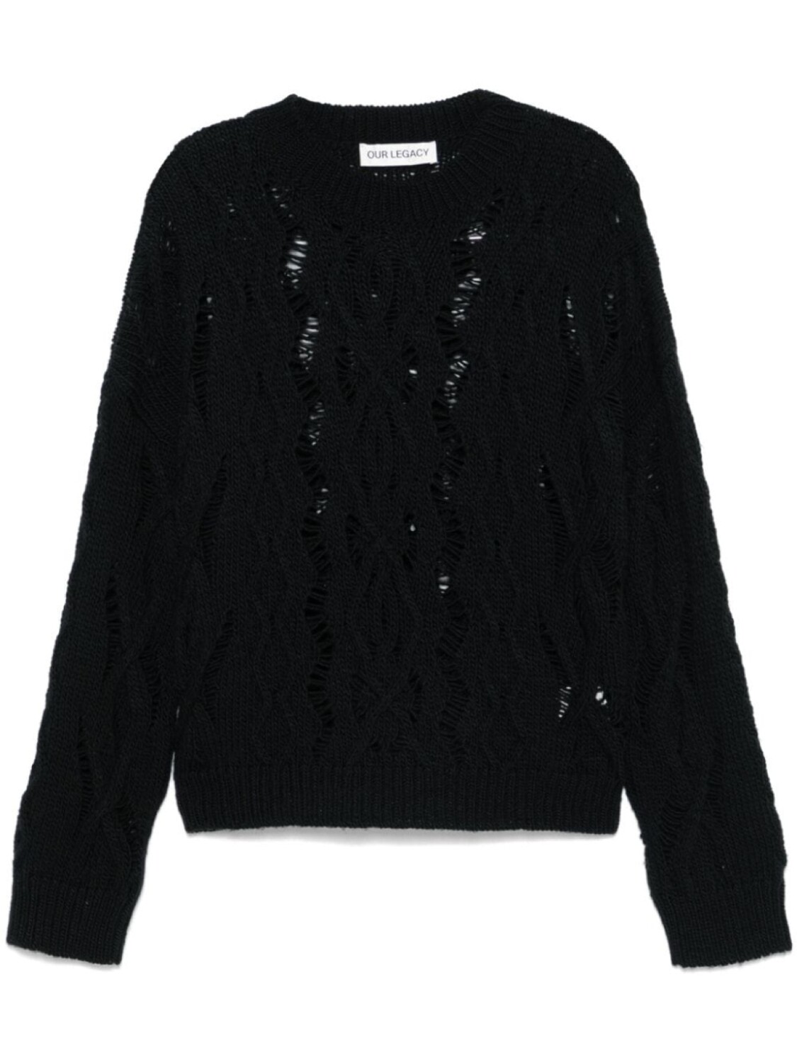 OUR LEGACY свитер с косой вязкой, черный
OUR LEGACY свитер с косой вязкой, черный