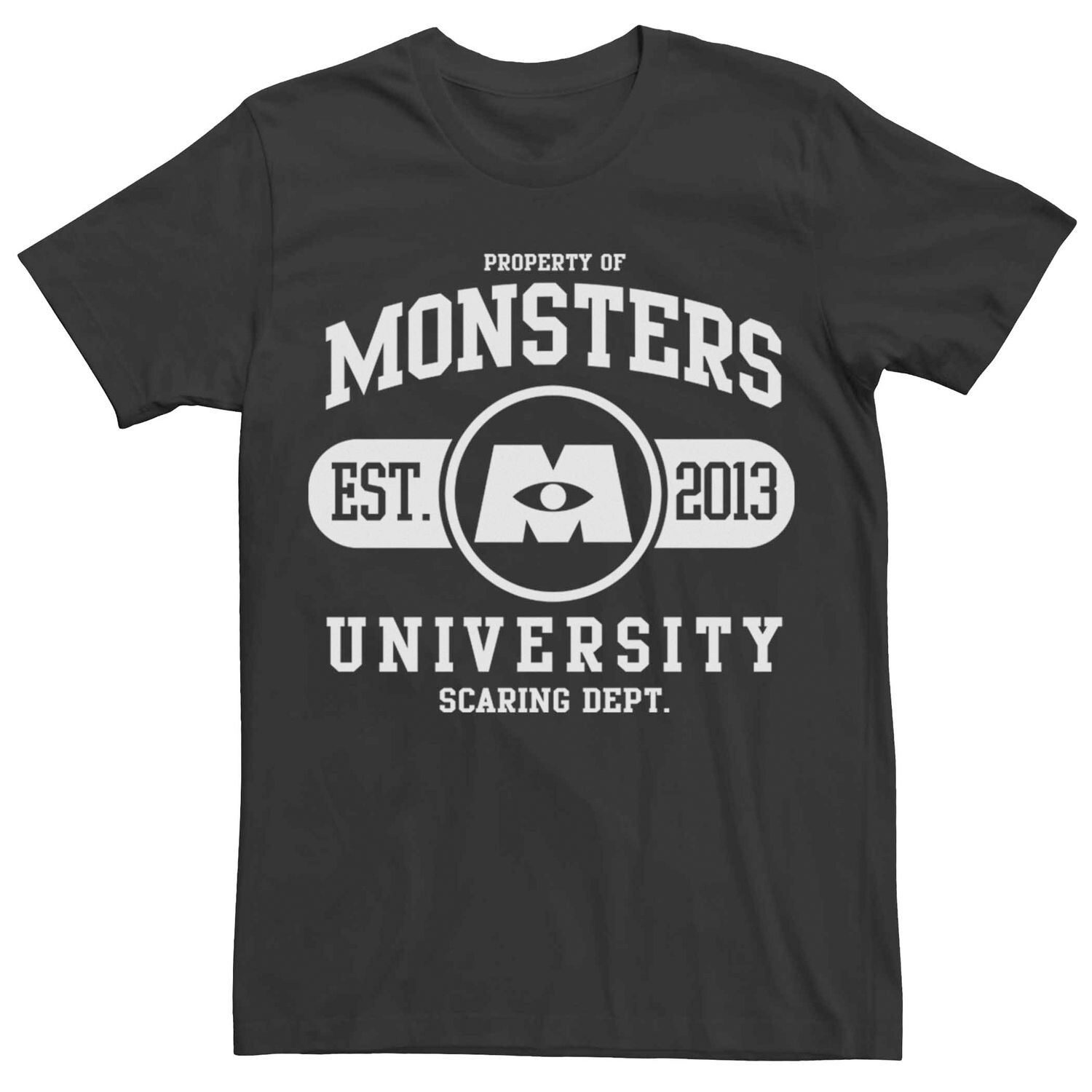 Мужская футболка с логотипом Disney Pixar Monsters University School Licensed Character, черный
Мужская футболка с логотипом Disney Pixar Monsters University School Licensed Character, черный