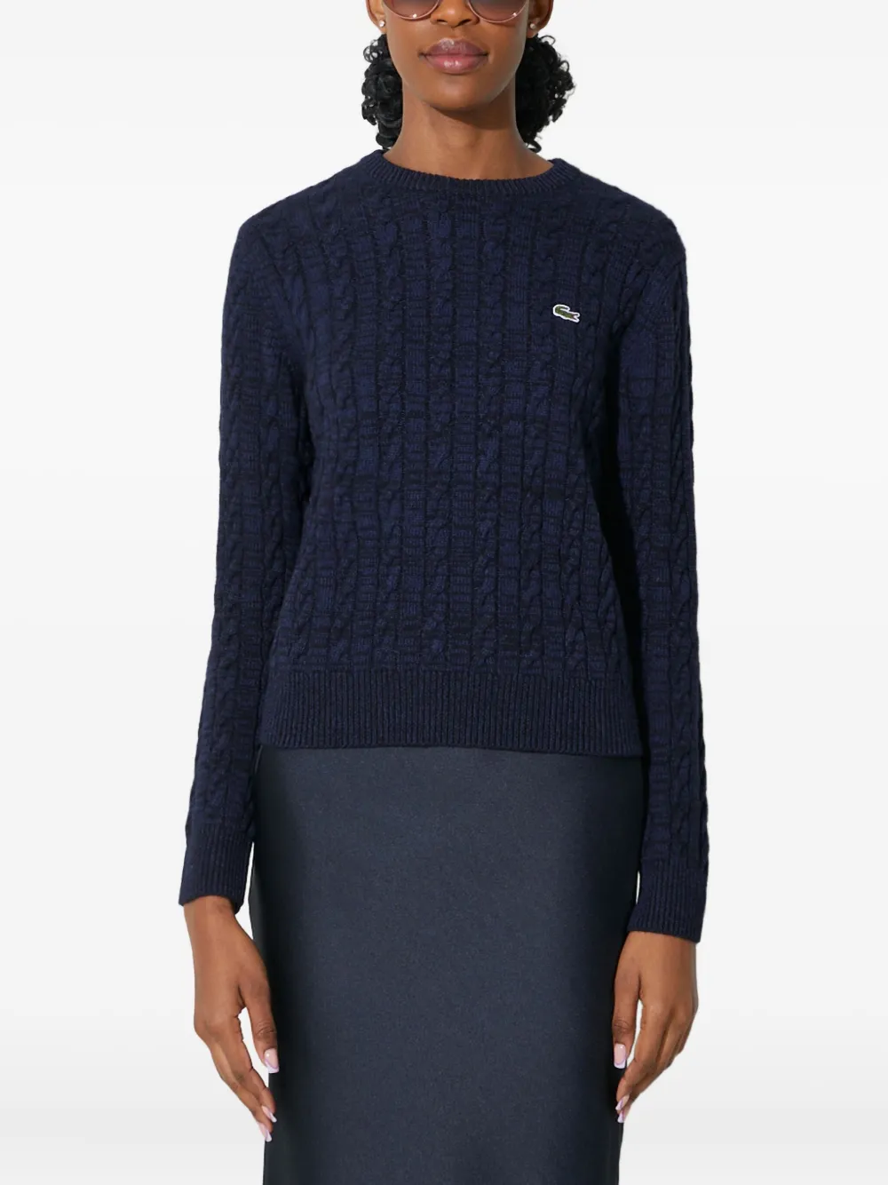 Свитер фактурной вязки с логотипом Lacoste, синий
Свитер фактурной вязки с логотипом Lacoste, синий