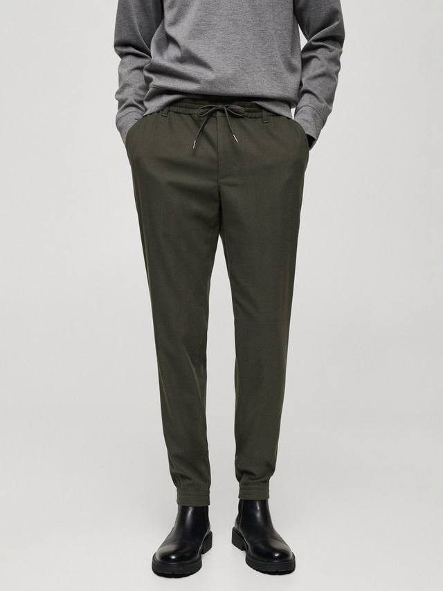 Облегающие брюки с регулируемым шнурком Mango, хаки
Облегающие брюки с регулируемым шнурком Mango, хаки