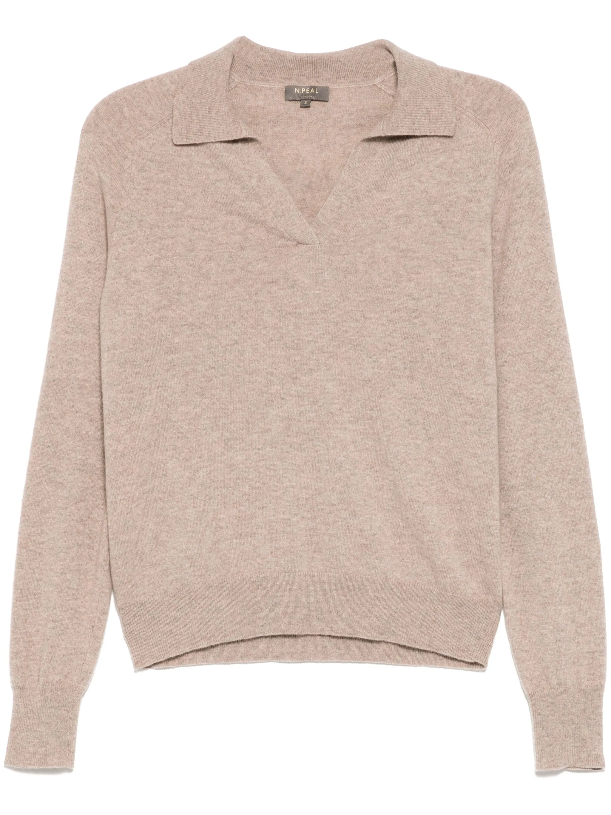 Рубашка поло с длинными рукавами N.Peal, коричневый
Рубашка поло с длинными рукавами N.Peal, коричневый