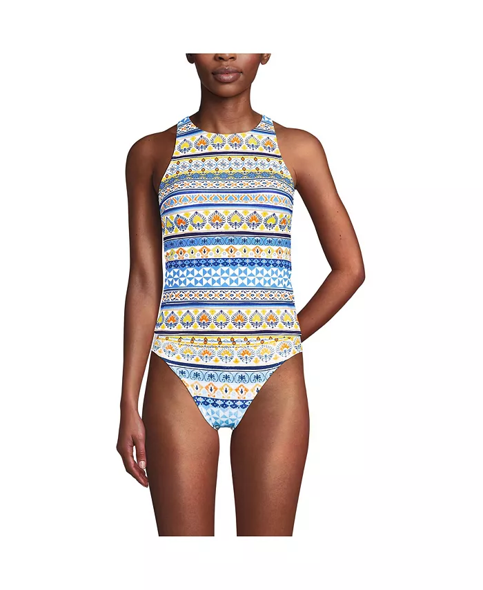 Женский топ-танкини с высокой горловиной, без затяжек и с бретелями на спине, размер чашки D Lands' End, белый
Женский топ-танкини с высокой горловиной, без затяжек и с бретелями на спине, размер чашки D Lands' End, белый