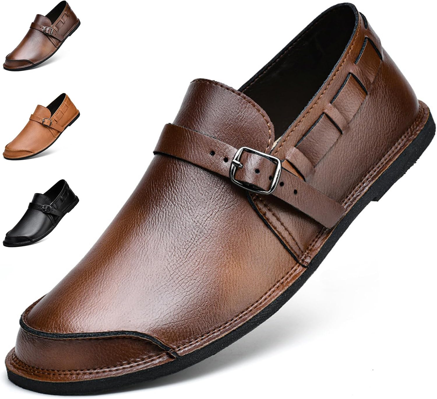 Мужские повседневные слипоны-лоферы из натуральной кожи с пряжкой-монах, удобные, классические, ручной работы, с круглым носком и широким мысом, оксфорды для ходьбы, модная обувь и делового стиля Pucepen, коричневый
Мужские повседневные слипоны-лоферы из натуральной кожи с пряжкой-монах, удобные, классические, ручной работы, с круглым носком и широким мысом, оксфорды для ходьбы, модная обувь и делового стиля Pucepen, коричневый