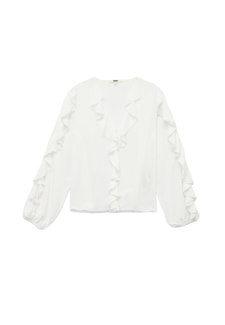 Блуза Koton RUFFLE, Beige
Блуза Koton RUFFLE, Beige