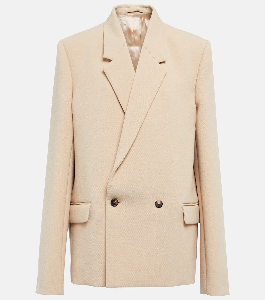 Двубортный блейзер из натуральной шерсти WARDROBE.NYC, бежевый
Двубортный блейзер из натуральной шерсти WARDROBE.NYC, бежевый
