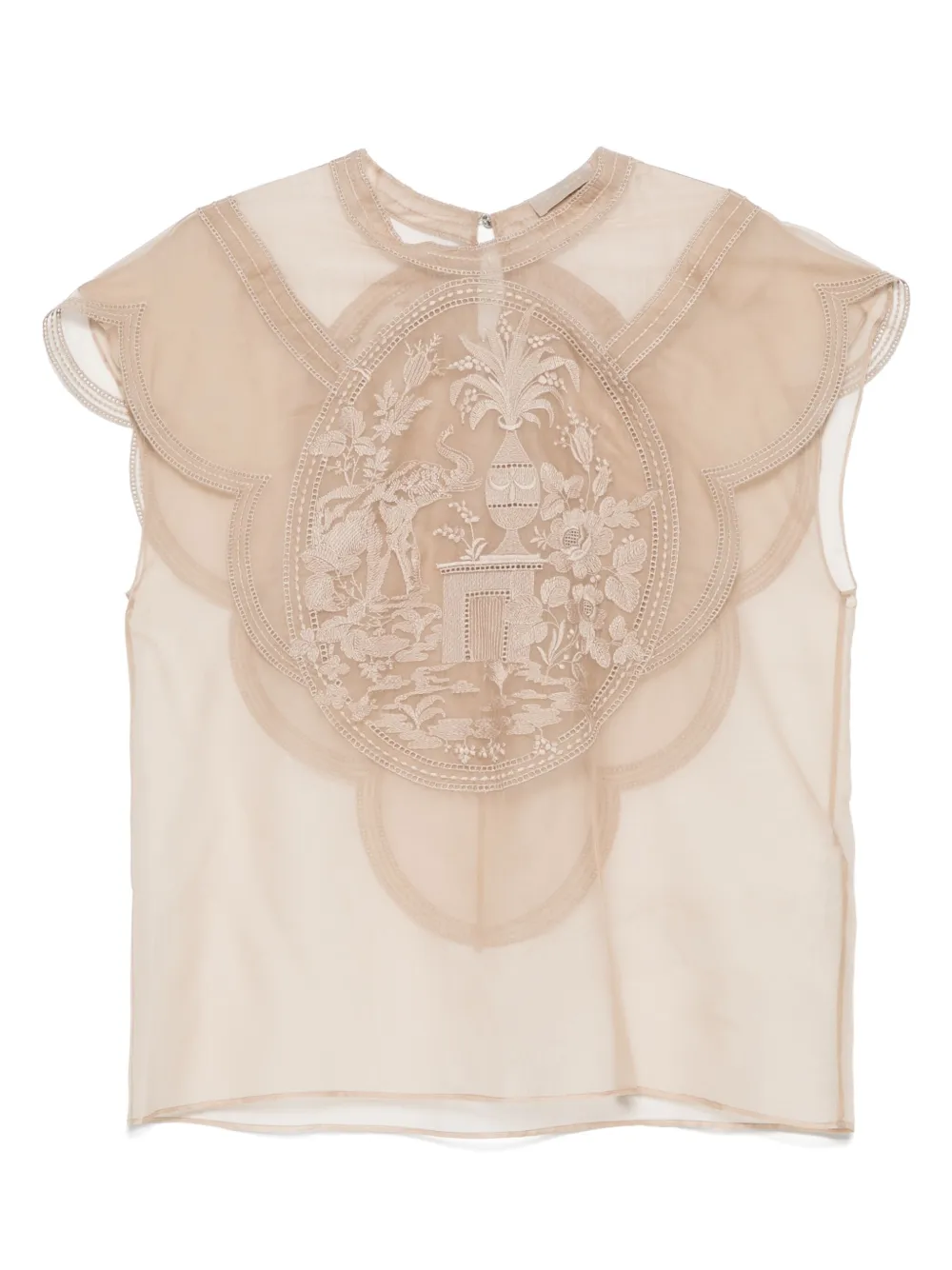 Блузка с вышивкой Elie Saab, нейтральный
Блузка с вышивкой Elie Saab, нейтральный