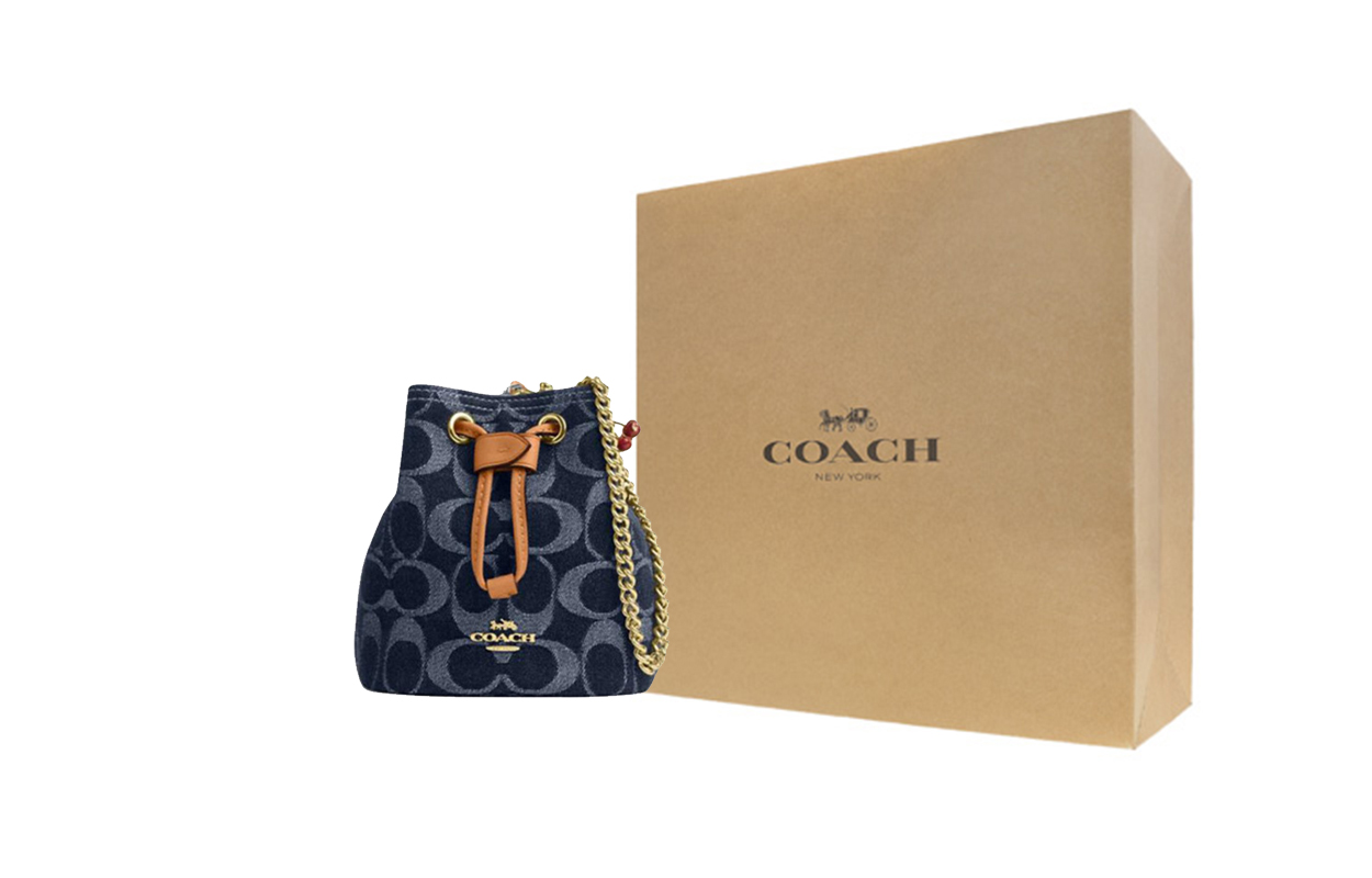 COACH Тканевая сумка через плечо с кулиской миниатюрная женская голубая
COACH Тканевая сумка через плечо с кулиской миниатюрная женская голубая