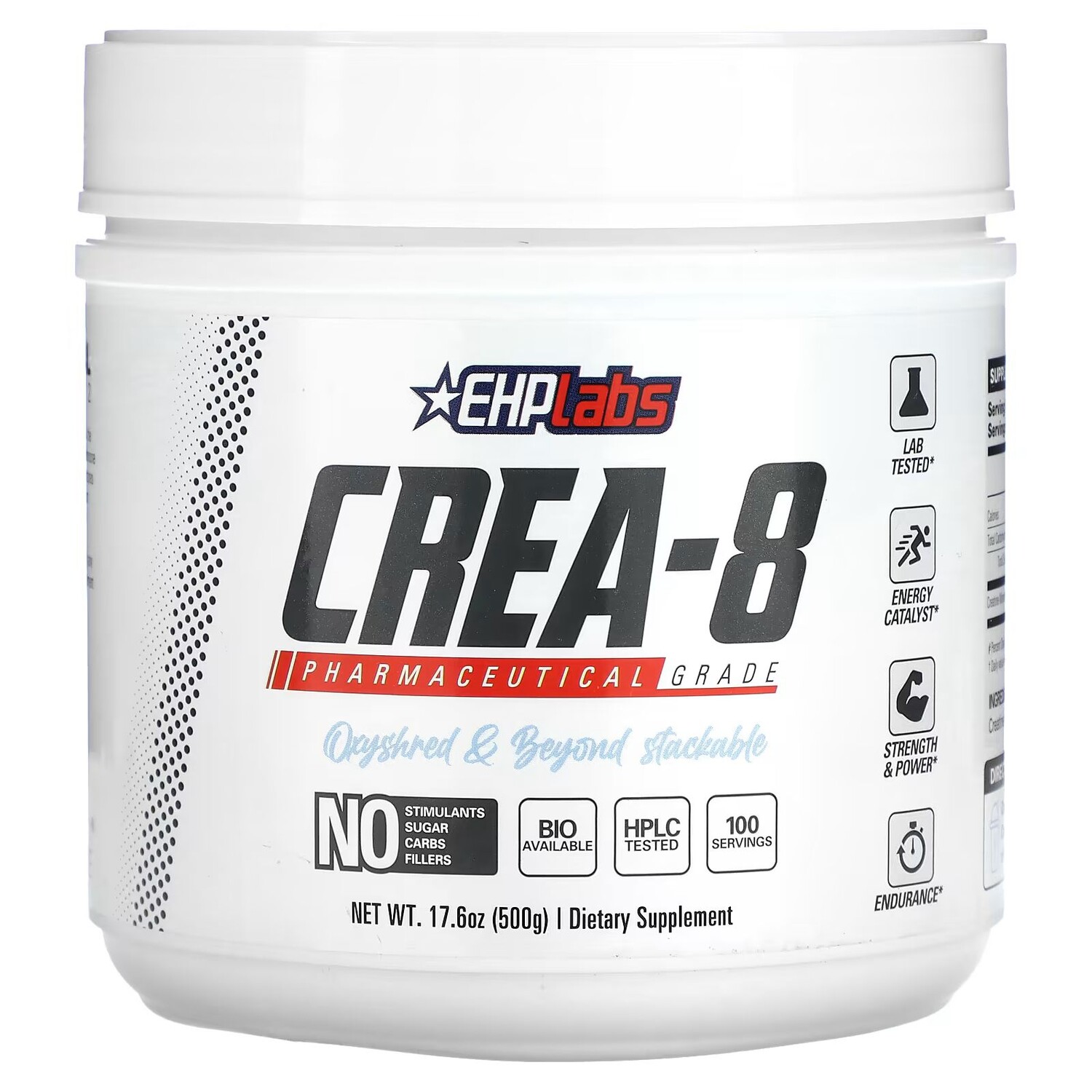 Crea-8, 17,6 унций (500 г) Ehplabs
Crea-8, 17,6 унций (500 г) Ehplabs
