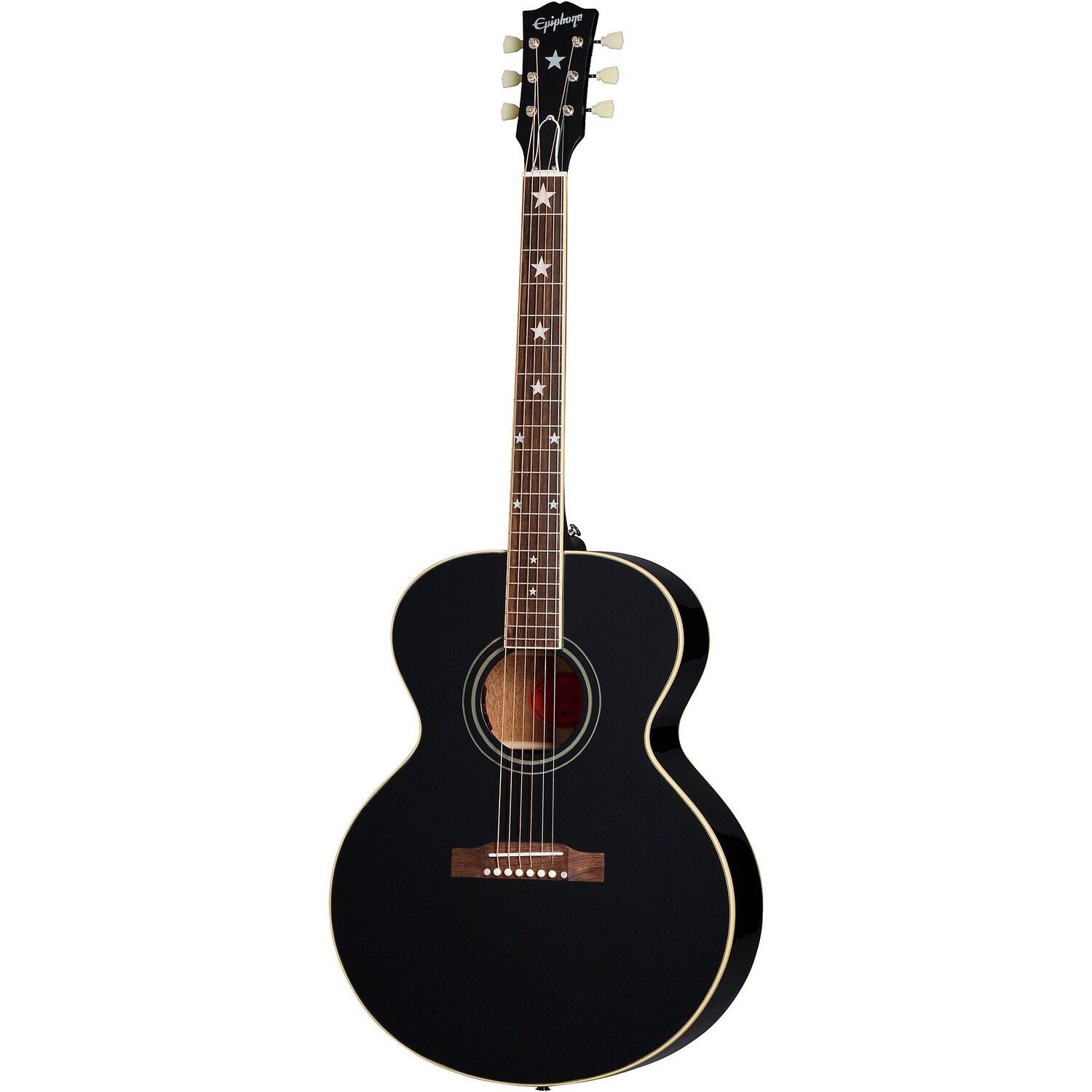 Акустически-электрическая гитара Epiphone, вдохновленная Gibson Custom J-180 LS Ebony
Акустически-электрическая гитара Epiphone, вдохновленная Gibson Custom J-180 LS Ebony