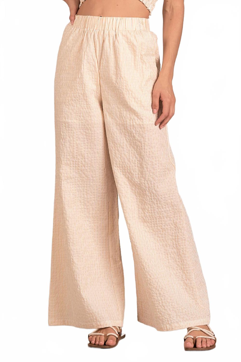 Брюки из ткани в рубчик бежевого цвета ELAN
Брюки из ткани в рубчик бежевого цвета ELAN