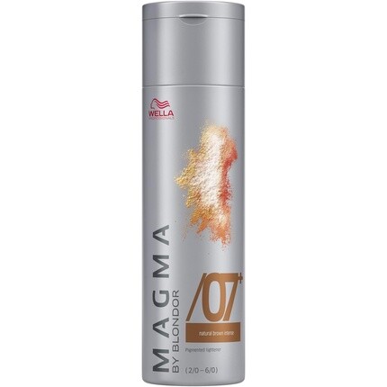 Magma By Blondor Пигментированная осветляющая краска для волос 07+ Темный натуральный коричневый 120мл, Wella
Magma By Blondor Пигментированная осветляющая краска для волос 07+ Темный натуральный коричневый 120мл, Wella