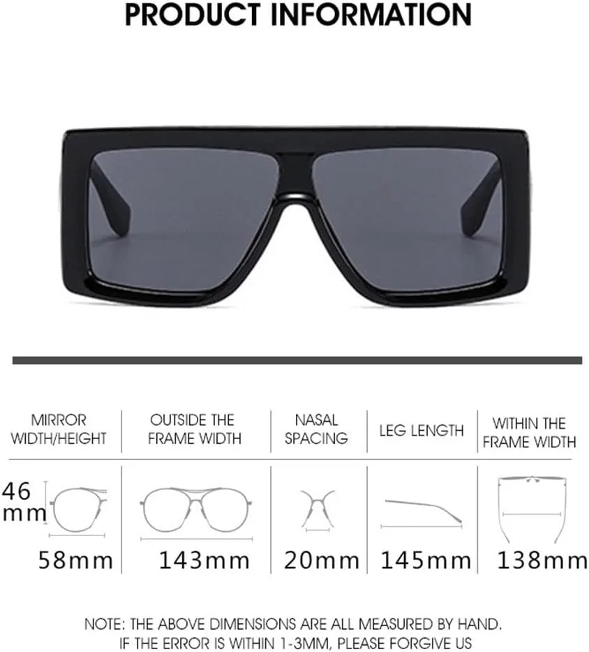 Модные солнцезащитные очки большого размера для женщин, винтажные очки в крупной оправе для мужчин, солнцезащитные очки с защитой от УФ-излучения UV400 MTZJH, Leopard
Модные солнцезащитные очки большого размера для женщин, винтажные очки в крупной оправе для мужчин, солнцезащитные очки с защитой от УФ-излучения UV400 MTZJH, Leopard