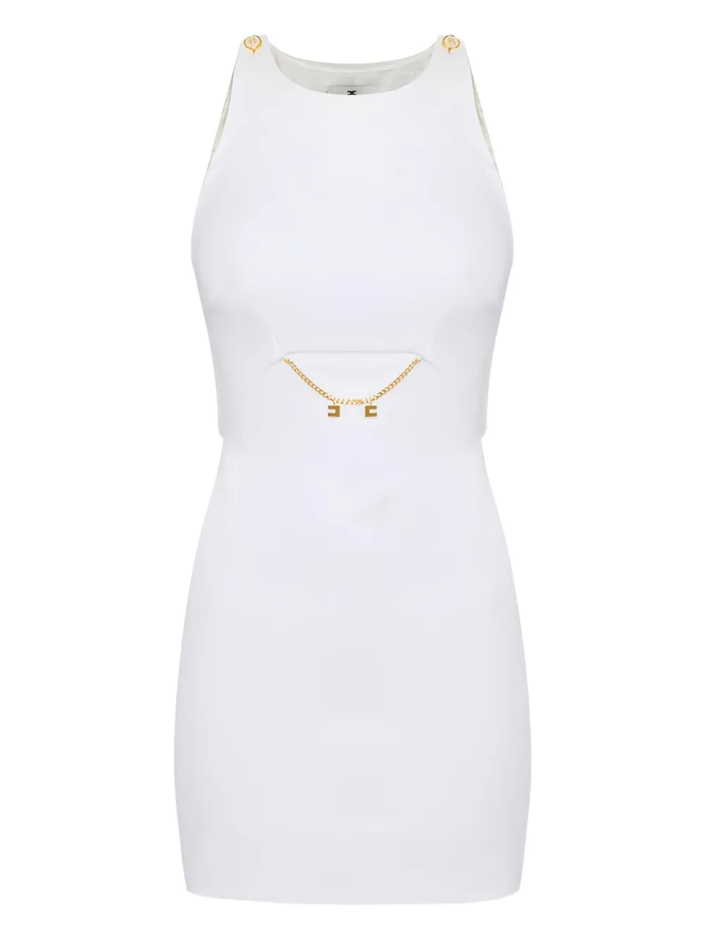 Платье с эмалированными пуговицами Elisabetta Franchi, белый
Платье с эмалированными пуговицами Elisabetta Franchi, белый