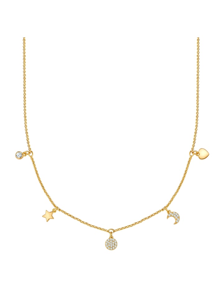 Yokoamii Колье «Звезда/Круг/Луна/Сердце» из латуни с цирконами в оправе из желтого золота
Yokoamii Колье «Звезда/Круг/Луна/Сердце» из латуни с цирконами в оправе из желтого золота