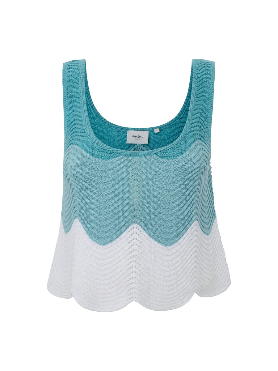 Вязаный топ Pepe Jeans Knitted Top Galea, цвет turquoise/cyan blue 
Вязаный топ Pepe Jeans Knitted Top Galea, цвет turquoise/cyan blue