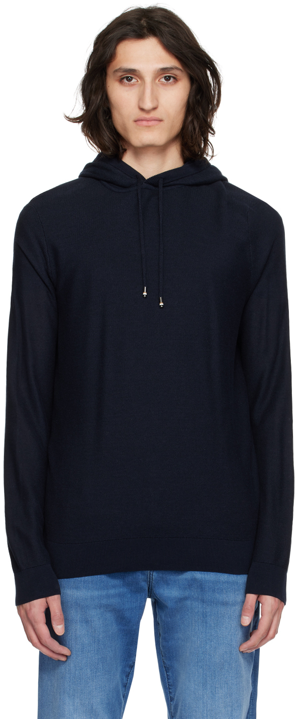 Синяя толстовка с капюшоном на шнурке BOSS
Синяя толстовка с капюшоном на шнурке BOSS