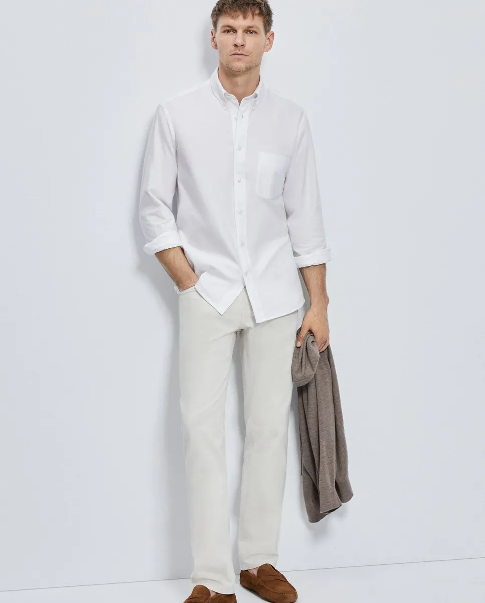 Мужская однотонная спортивная рубашка оксфорд классического кроя Emidio Tucci, белый
Мужская однотонная спортивная рубашка оксфорд классического кроя Emidio Tucci, белый