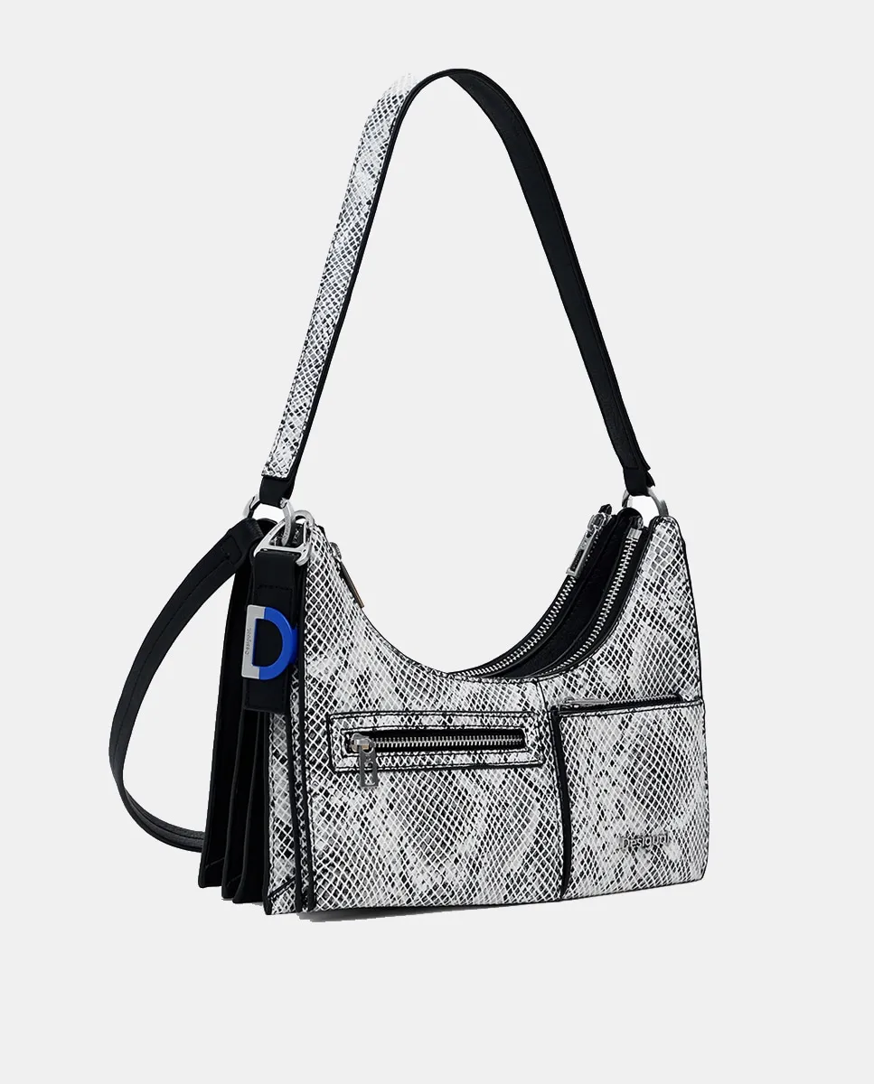 Малая сумка из змеиной кожи с заклепками Desigual, черный
Малая сумка из змеиной кожи с заклепками Desigual, черный