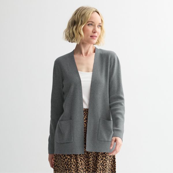Женский гладкий кардиган с открытой передней частью Croft & Barrow, цвет coal heather
Женский гладкий кардиган с открытой передней частью Croft & Barrow, цвет coal heather