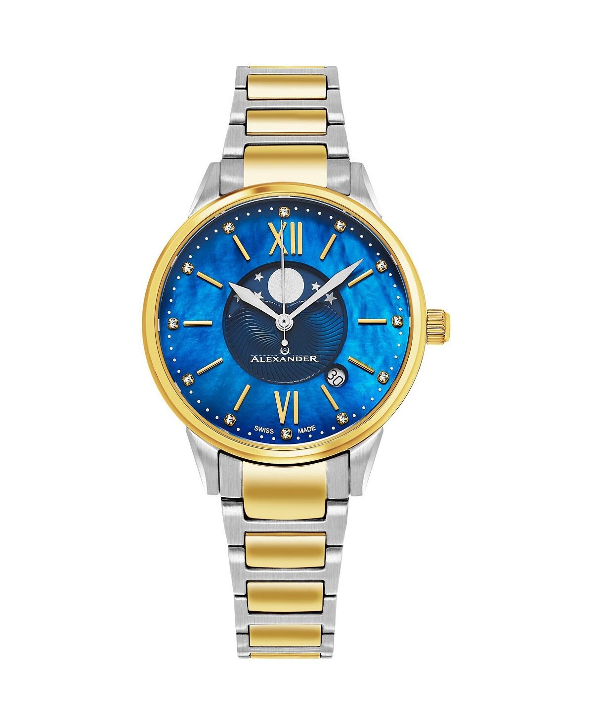 Часы Alexander AD204B-03, женские кварцевые часы с датой фазы Луны, корпус из нержавеющей стали цвета желтого золота и браслет из нержавеющей стали цвета желтого золота Stuhrling
Часы Alexander AD204B-03, женские кварцевые часы с датой фазы Луны, корпус из нержавеющей стали цвета желтого золота и браслет из нержавеющей стали цвета желтого золота Stuhrling