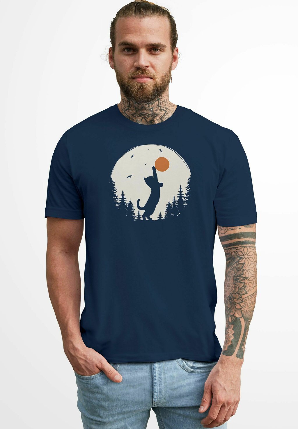 Футболка с принтом KATZE SILHOUETTE NATUR GRAFIK FASHION STREETSTYLE Neverless, синий
Футболка с принтом KATZE SILHOUETTE NATUR GRAFIK FASHION STREETSTYLE Neverless, синий