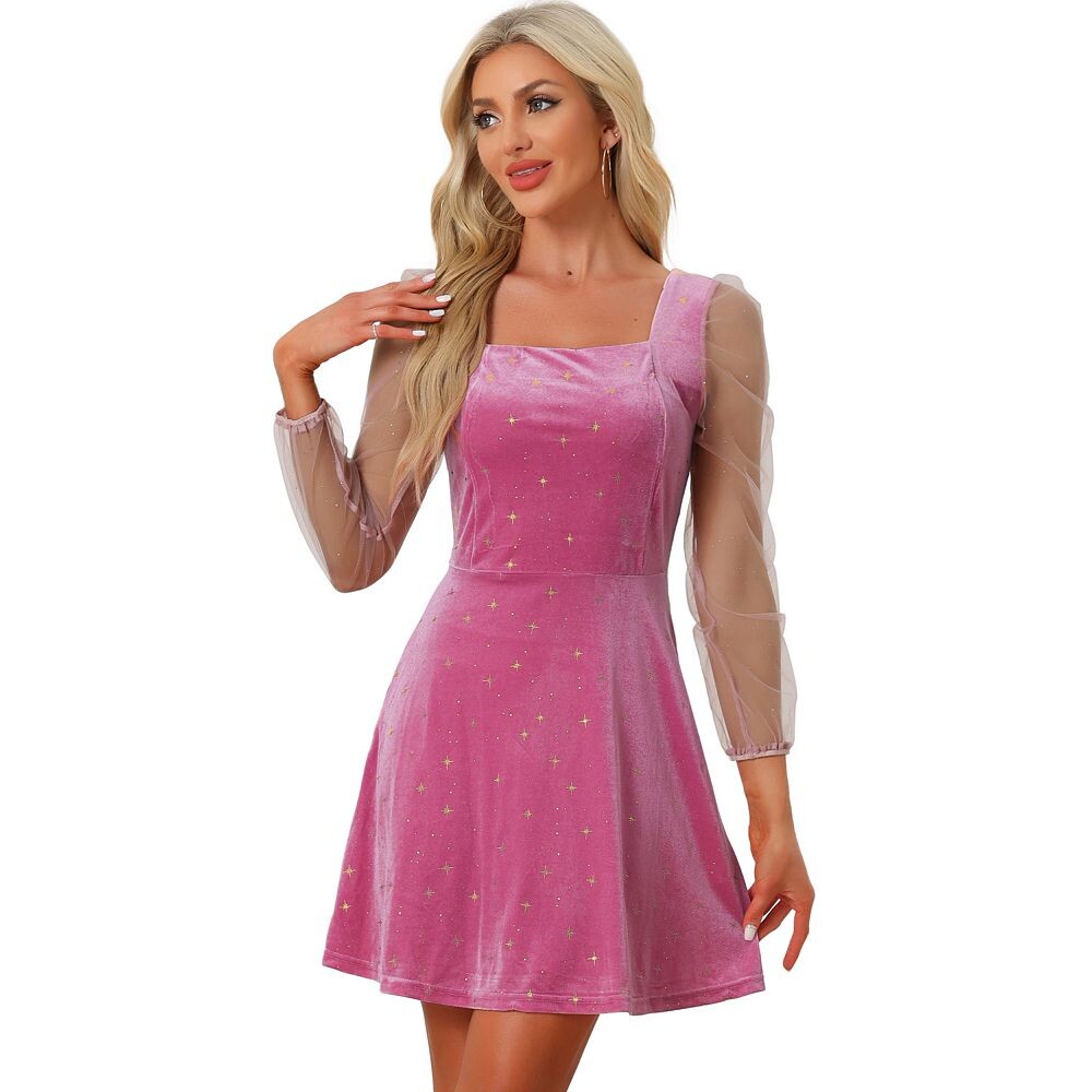 Женское сетчатое прозрачное бархатное платье для выпускного со звездами и квадратным вырезом с длинными рукавами ALLEGRA K, цвет Hot Pink
Женское сетчатое прозрачное бархатное платье для выпускного со звездами и квадратным вырезом с длинными рукавами ALLEGRA K, цвет Hot Pink