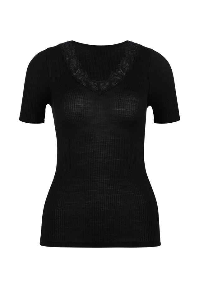 Рубашка с короткими рукавами из шерсти-шелка шелковистая шерстяная радость Calida, черный
Рубашка с короткими рукавами из шерсти-шелка шелковистая шерстяная радость Calida, черный