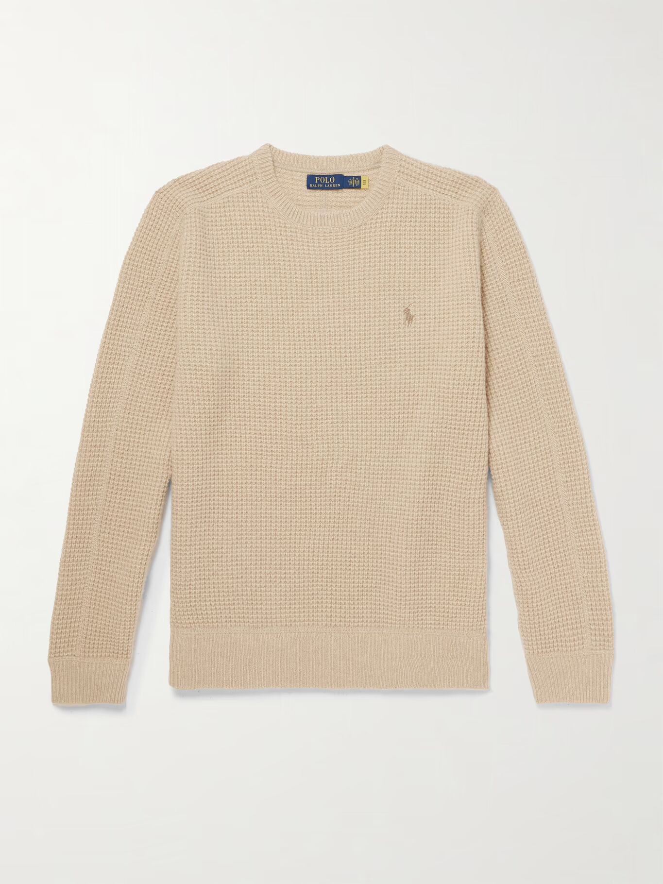 Свитер вафельной вязки из смеси шерсти и альпаки с вышитым логотипом POLO RALPH LAUREN, нейтральный
Свитер вафельной вязки из смеси шерсти и альпаки с вышитым логотипом POLO RALPH LAUREN, нейтральный